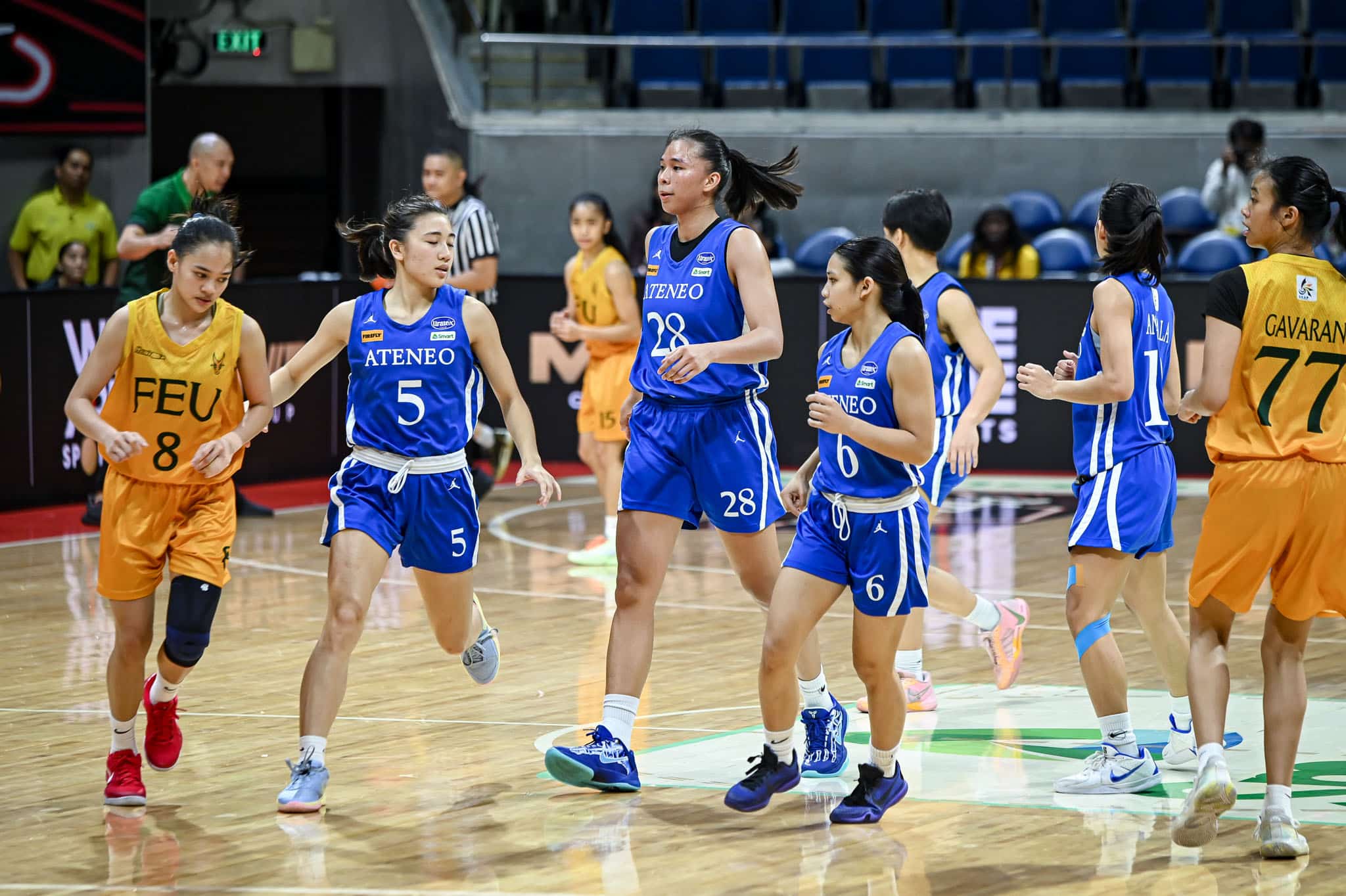 Ateneo Blue Eagles in the UAAP Season 87 women's basketball tournament game against FEU Lady Tamaraws.