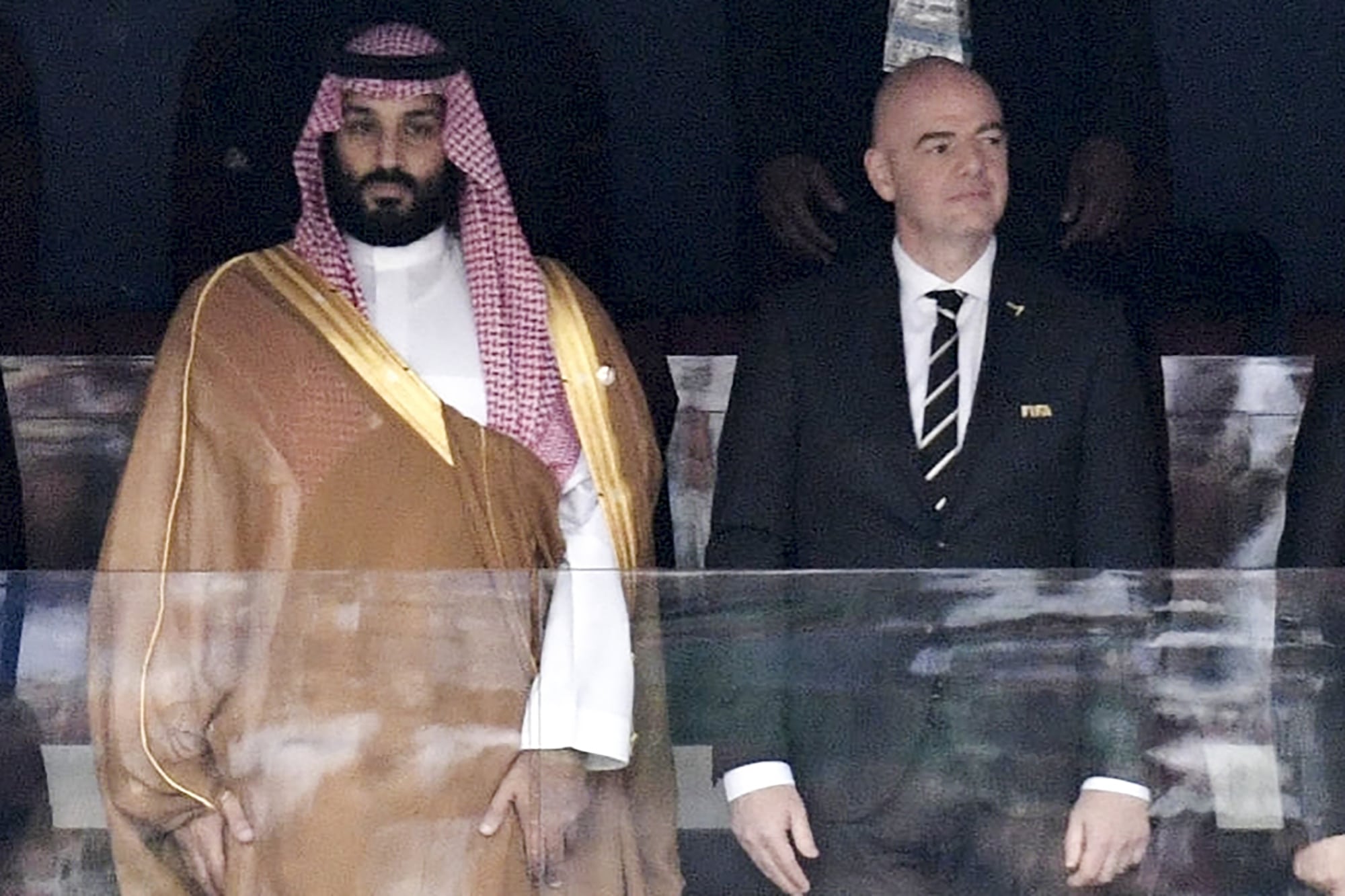 Saudi Arabia Crown Prince Mohammed bin Salman, FIFA President Gianni Infantino 2034 World Cup