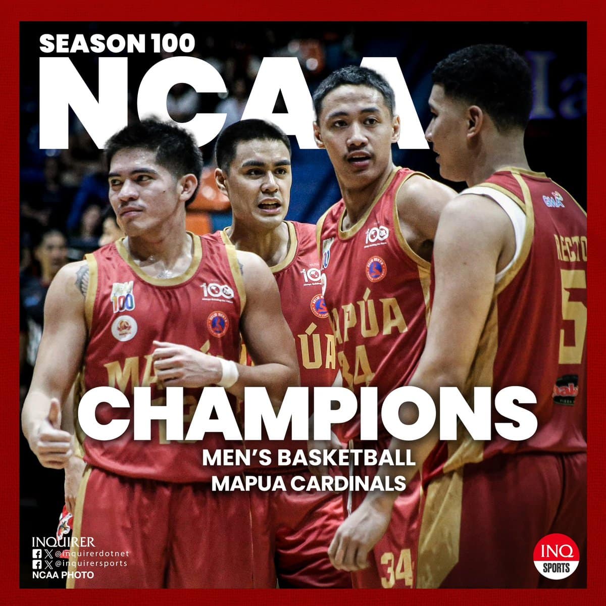 After 33 years without an NCAA title, Mapua returns to the top of the mountain after beating College of St. Benilde in Game 2 of the NCAA Season 100 Finals, 94-82.