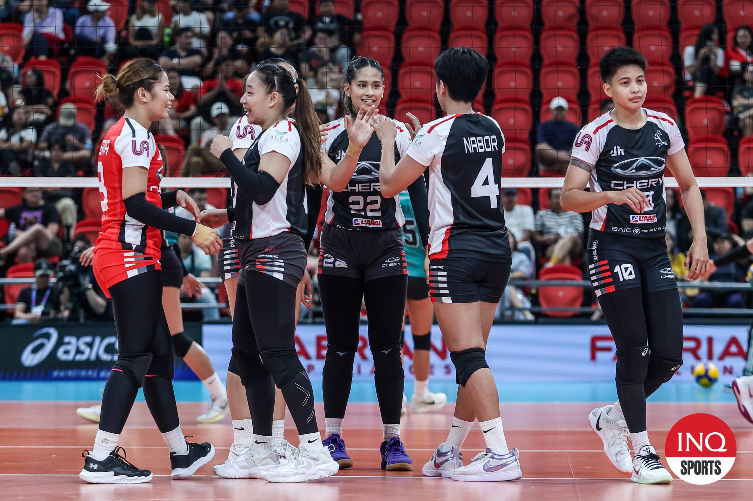 Chery Tiggo Crosssovers during a PVL All-Filipino Conference game against Galeries.