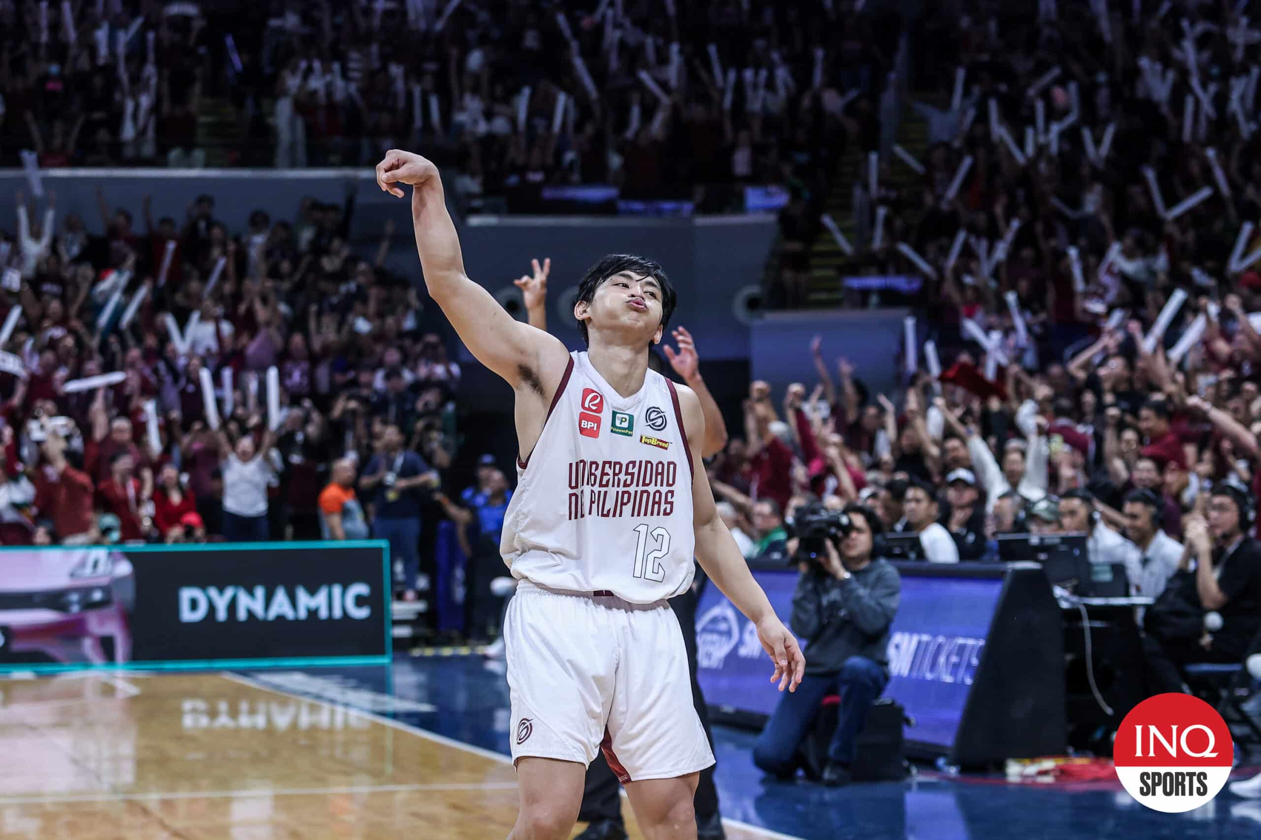 UP Fighting Maroons' JD Cagulangan during Game 2 of the UAAP Season 87 men's basketball Finals against 