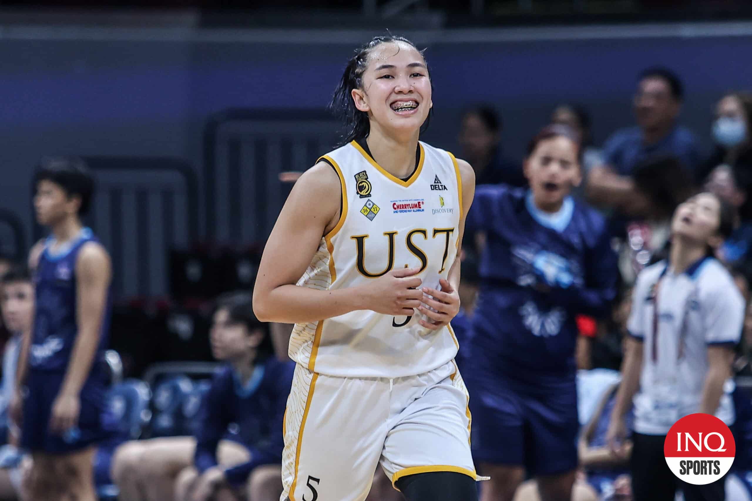 UST Growling Tigresses' Kent Pastrana during a stepladder semifinals game against Adamson Lady Falcons in the UAAP Season 87 women's basketball tournament