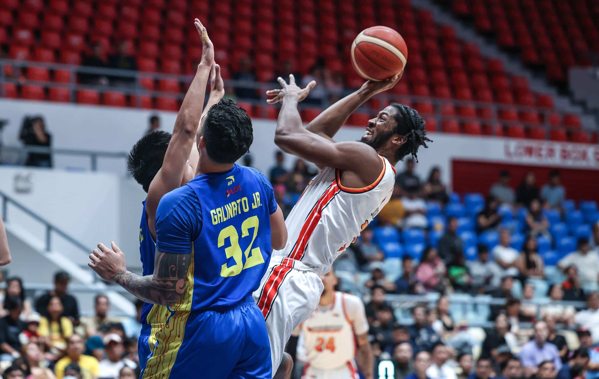 Northport Batang Pier import Kadeem Jack in action during the PBA Commissioner's Cup.