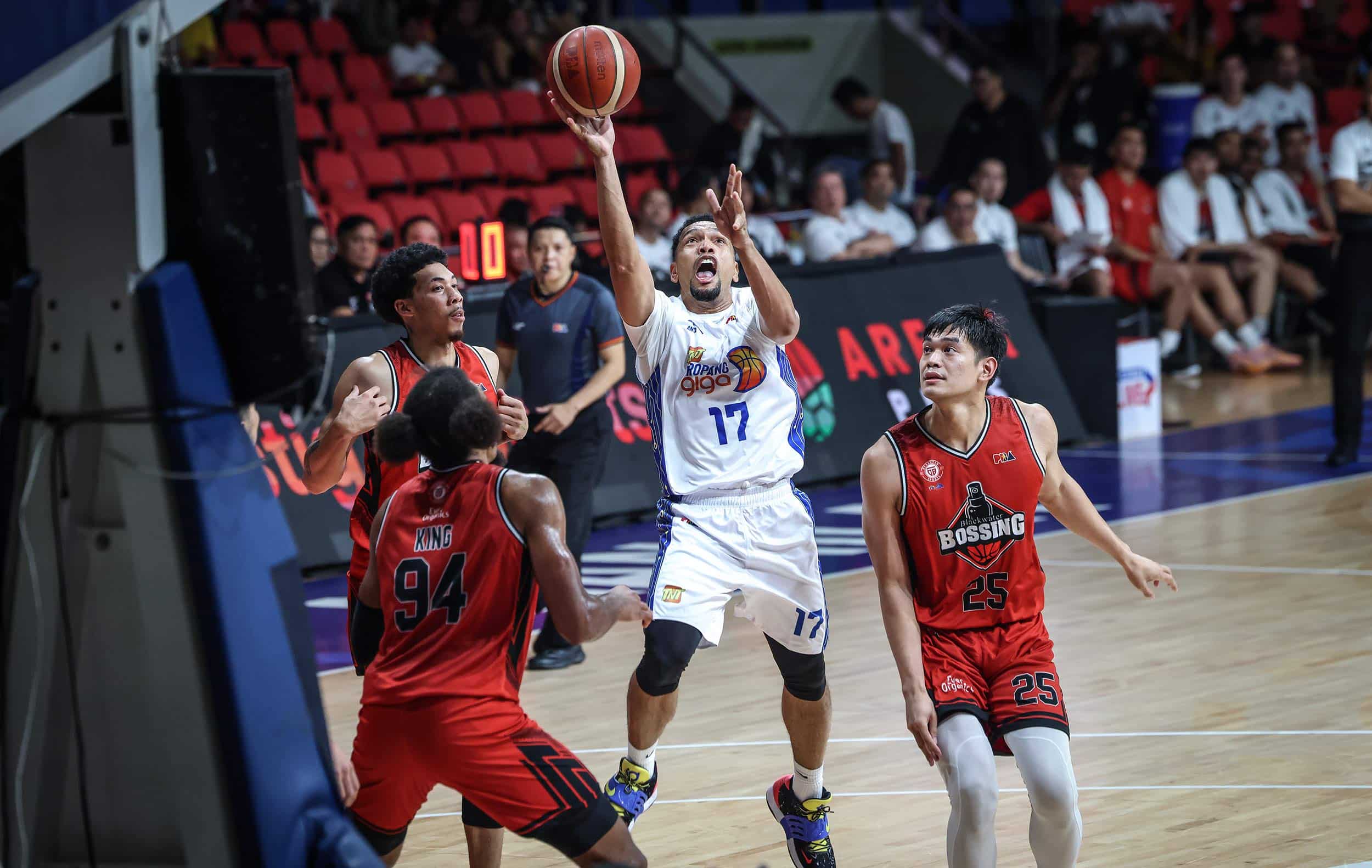 TNT Tropang Giga veteran guard Jayson Castro during a PBA Commissioner's Cup game against Blackwater Bossing.