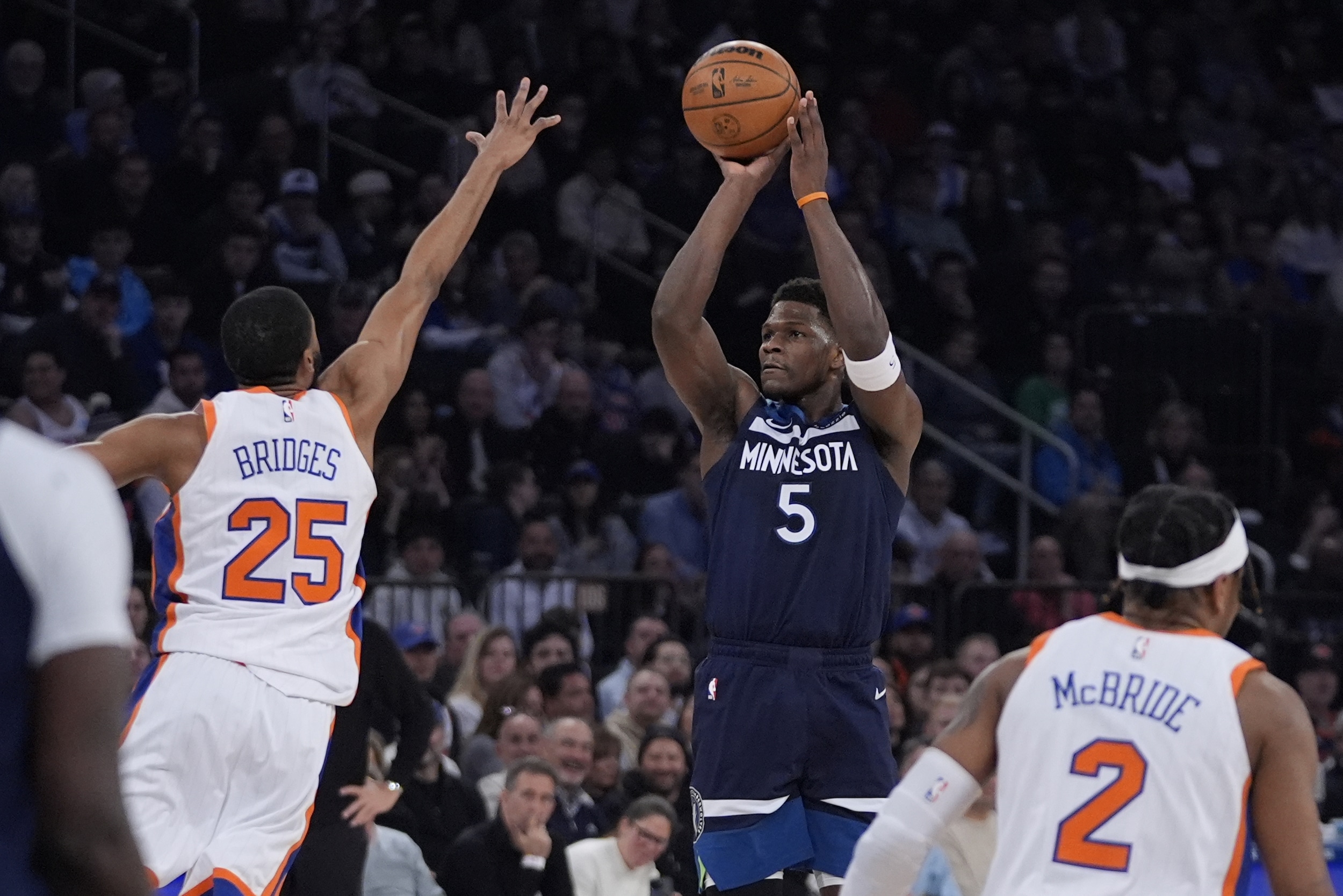 Anthony Edwards Timberwolves beat Knicks NBA