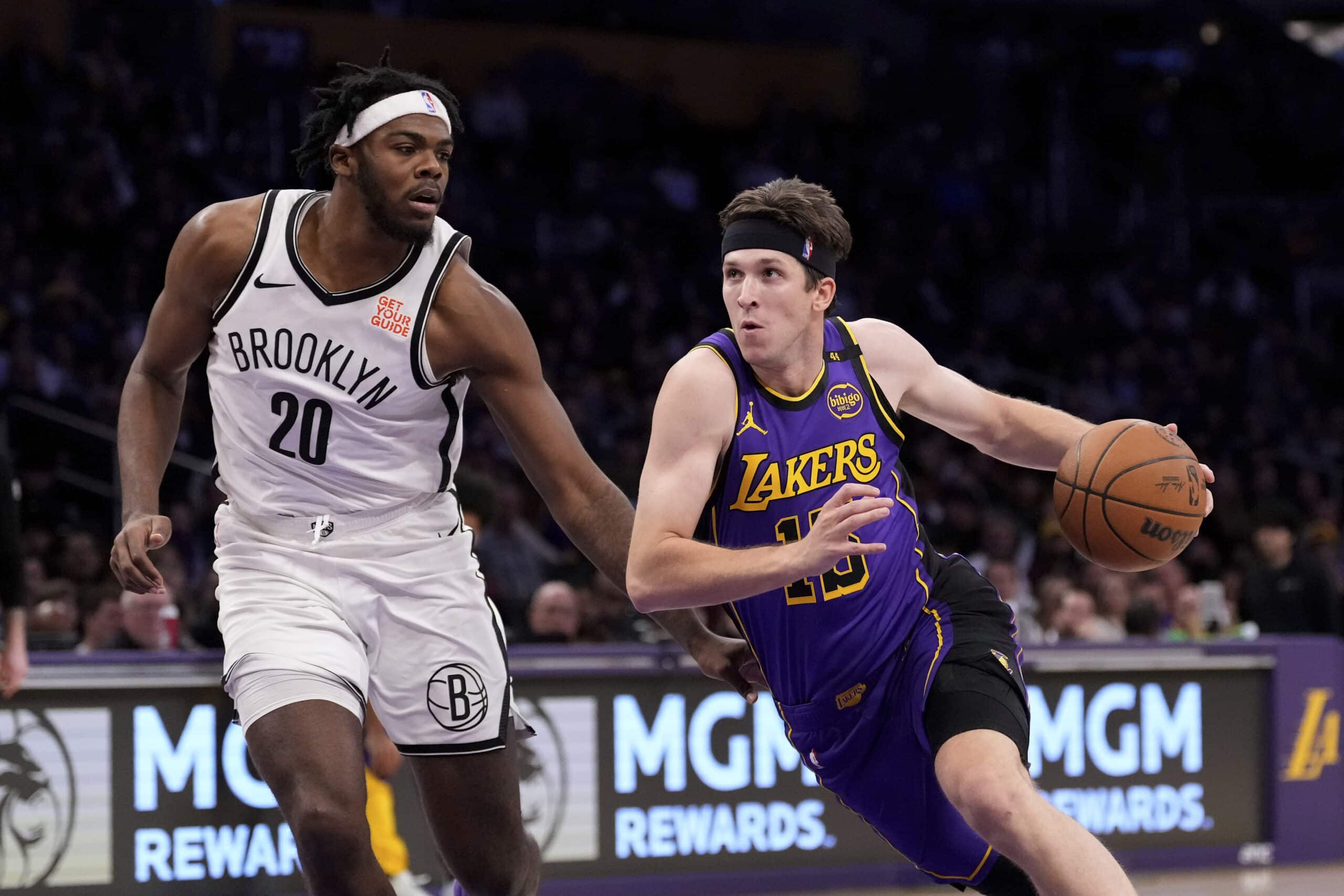 NBA: Lakers hold off Nets, Austin Reaves hits career-high 38