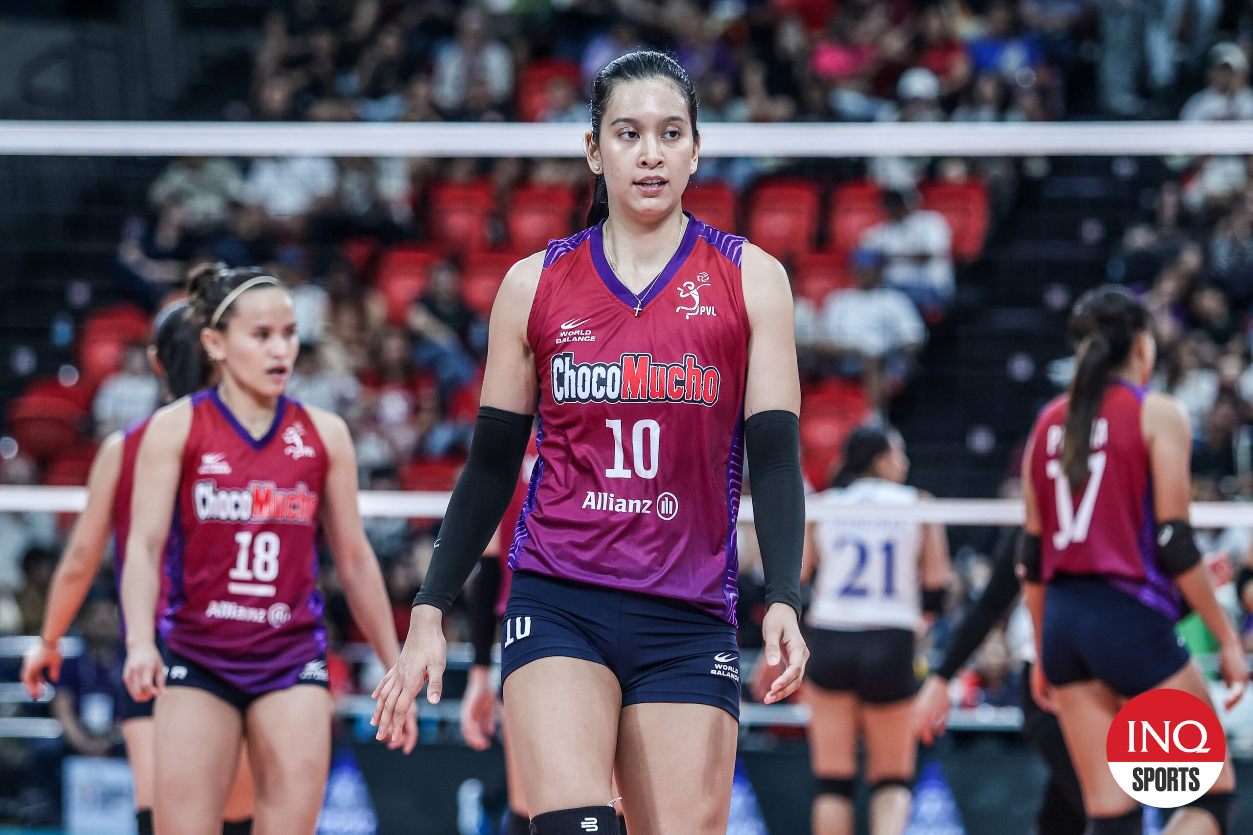 Kat Tolentino dari Flying Titans selama pertandingan PVL All-Filipino Conference