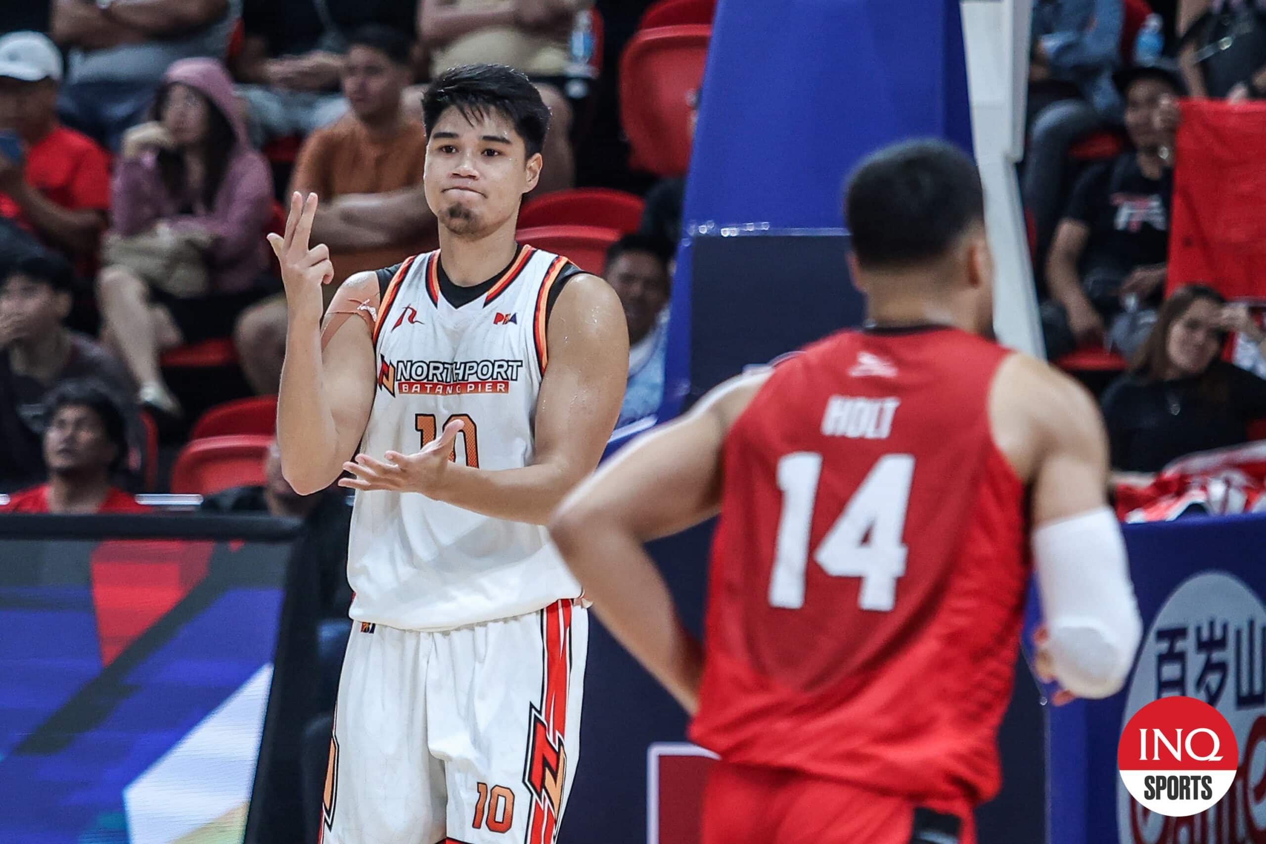 Northport star Arvin Tolentino during a PBA Commissioner's Cup game against Barangay Ginebra