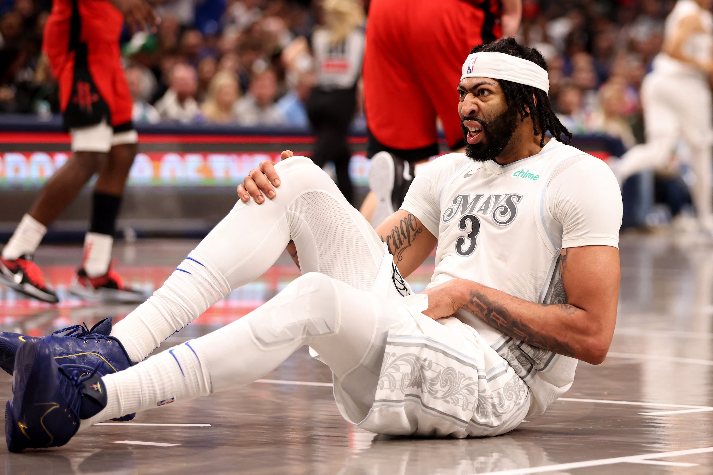 Anthony Davis Debent acidentes prejudiciais foguetes perdidos foguetes NBA