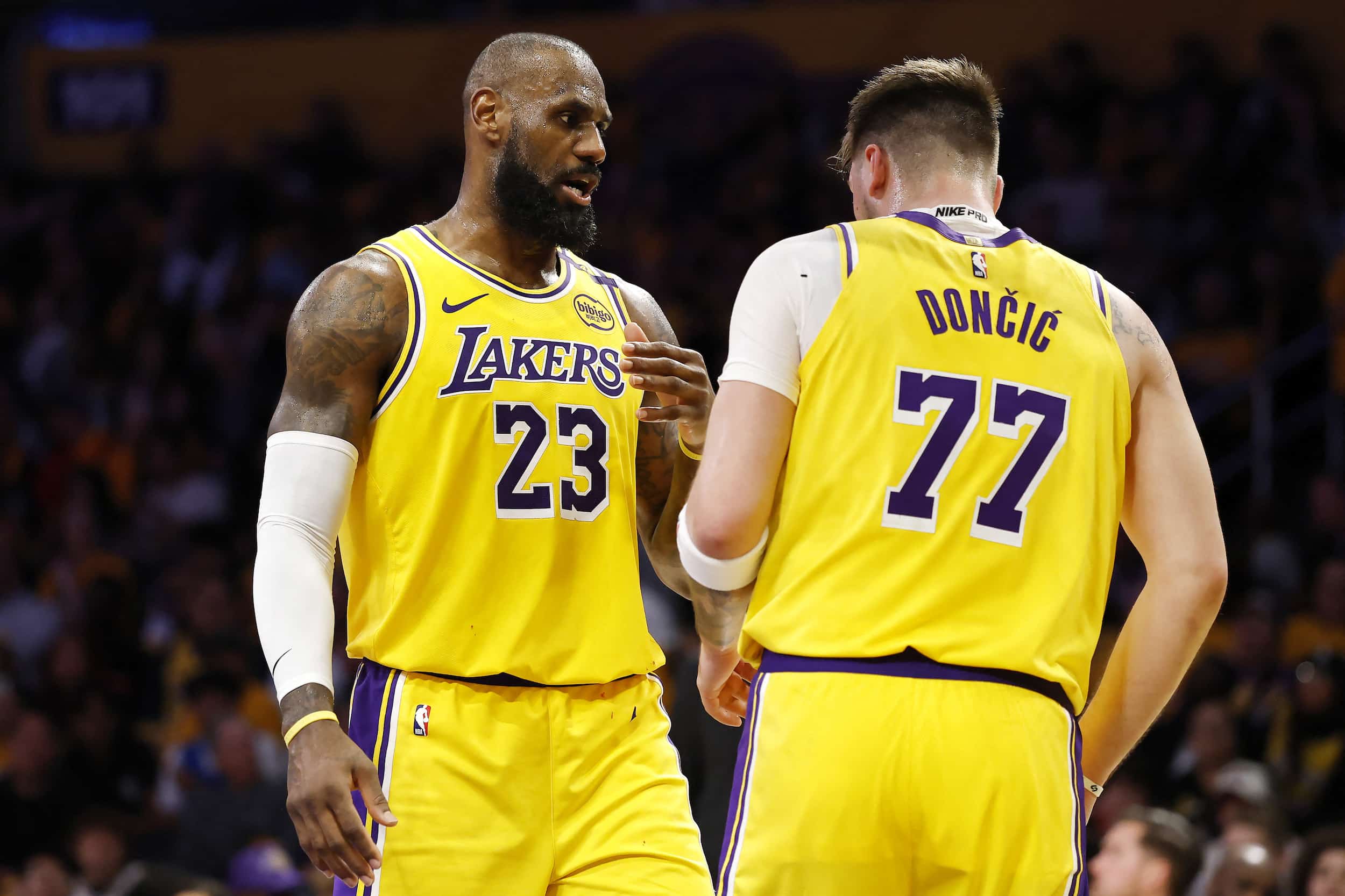 LeBron James Luka Doncic Lakers NBA