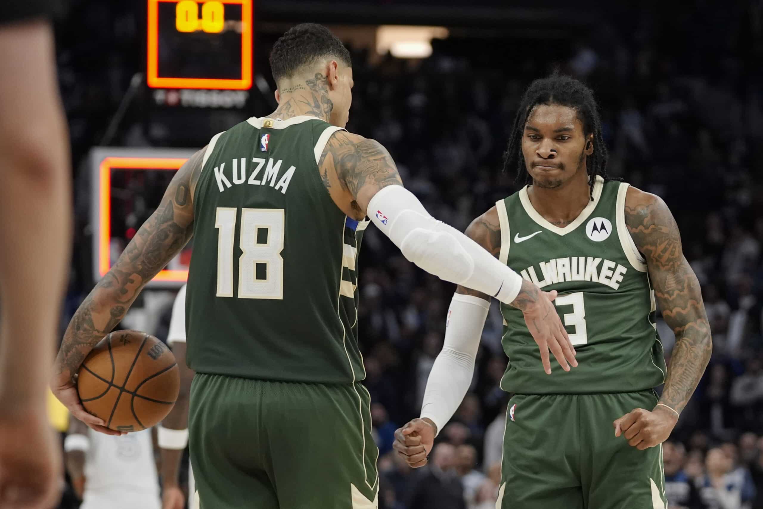 Milwaukee se abre contra o Minnesota Timberwolves Kyle Kuzma Kevin Porter Jr.