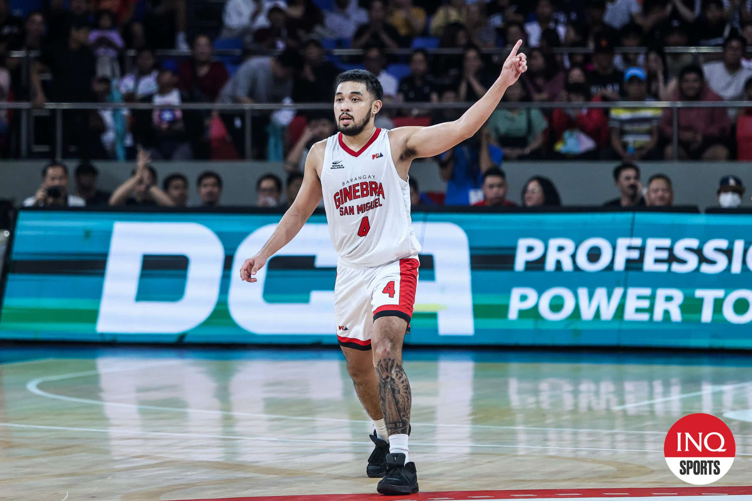 Ginebra rookie RJ Abarrientos during Game 2 of the PBA Commissioner's Cup quarterfinals against Meralco