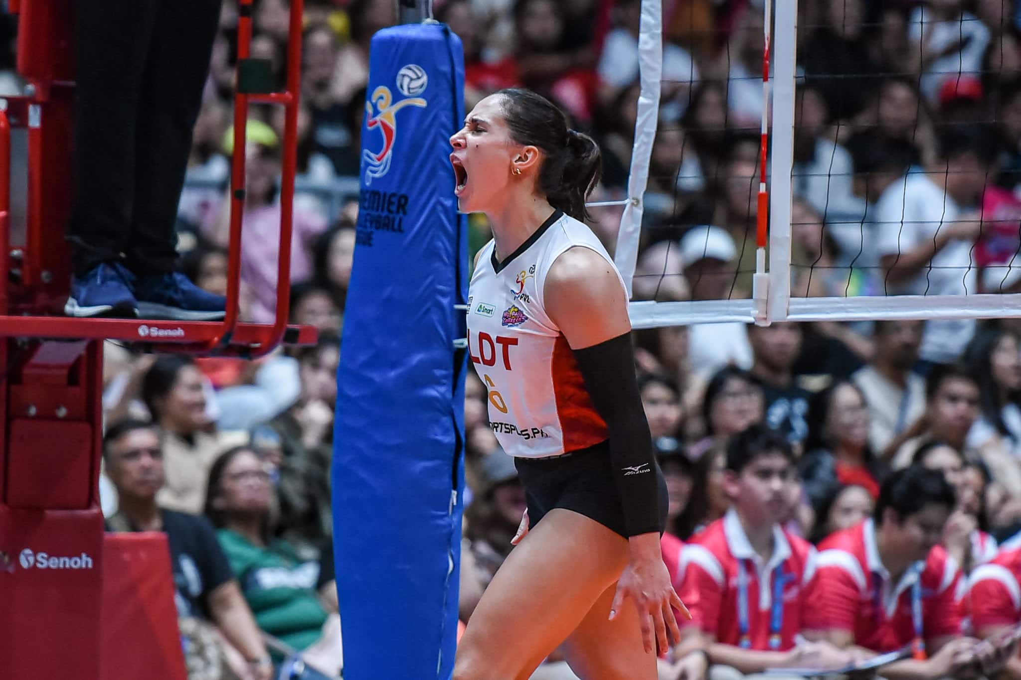 PLDT High Speed Hitters' Savi Davison during a game against Creamline Cool Smashers in the PVL All-Filipino Conference