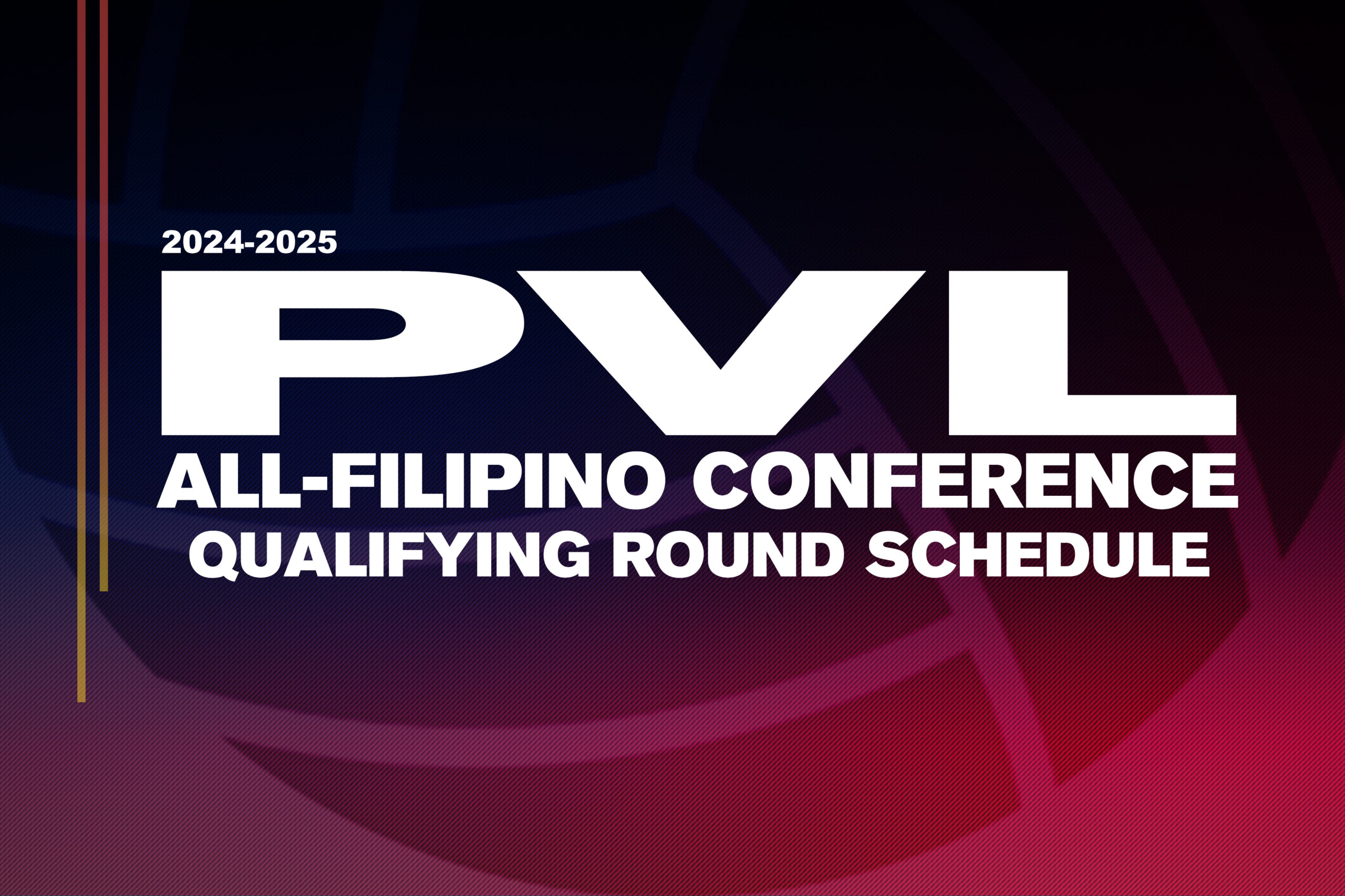 SCHEDULE 2025 PVL AllFilipino Conference qualifying round