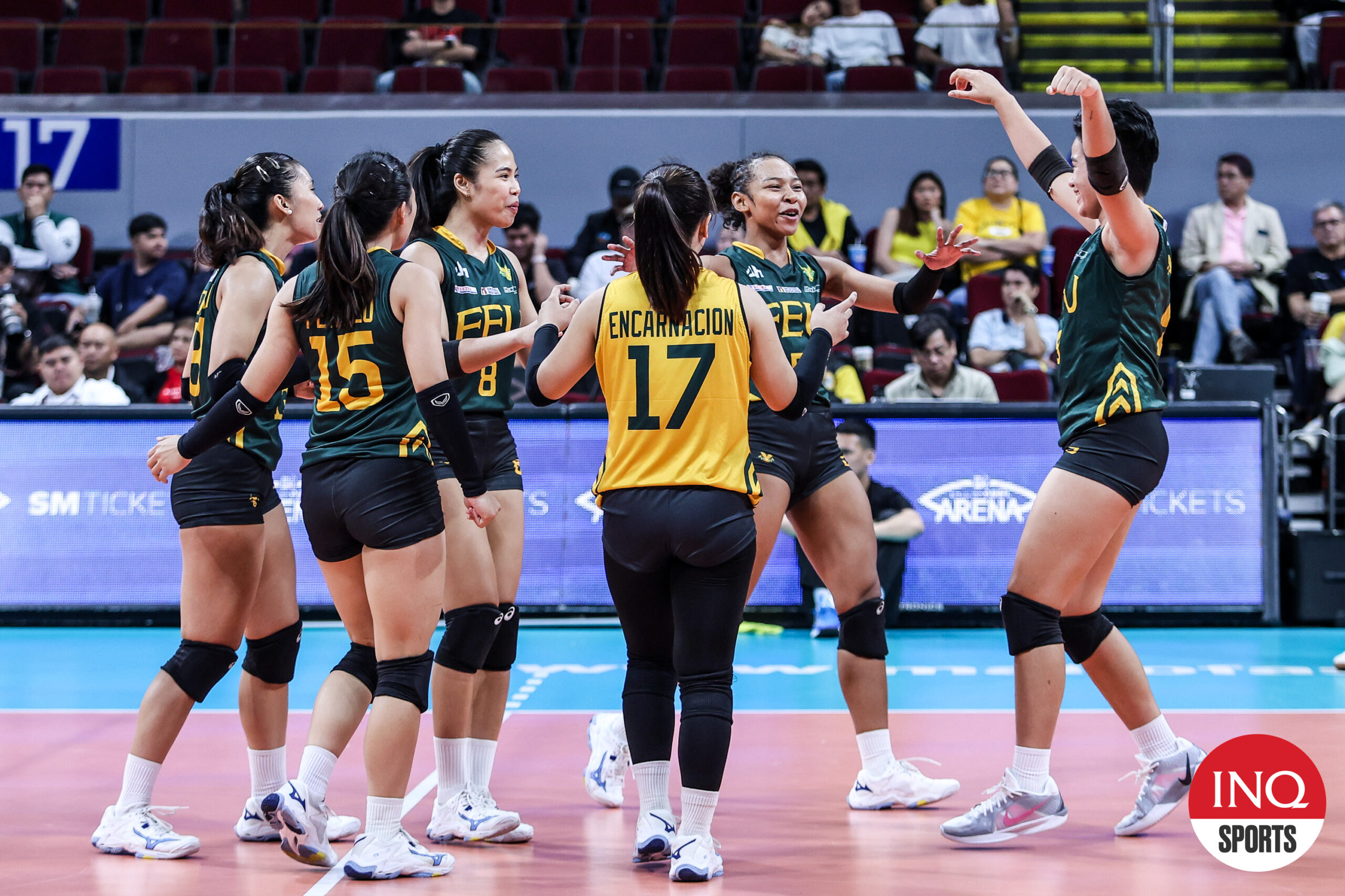 FEU Lady Tamaraws in the UAAP Season 87 women's volleyball tournament.