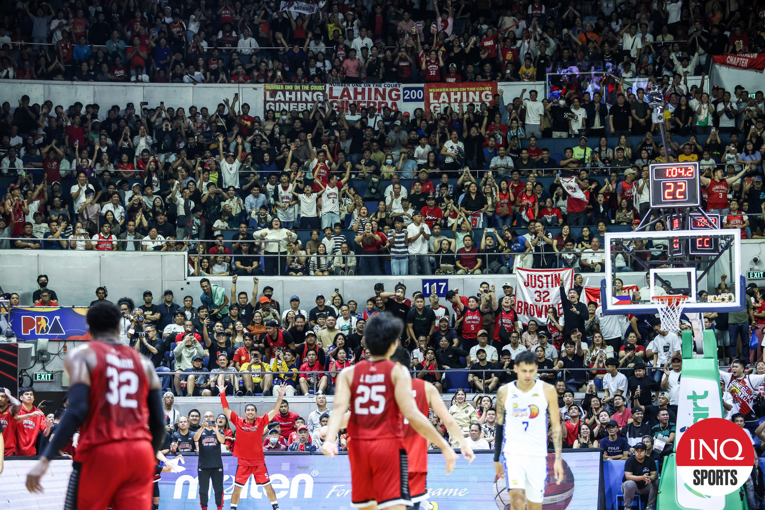 Crowd shot during Game 6 of the PBA Commissioner's Cup Finals Game 6 between Barangay Ginebra Gin Kings and TNT Tropang Giga.