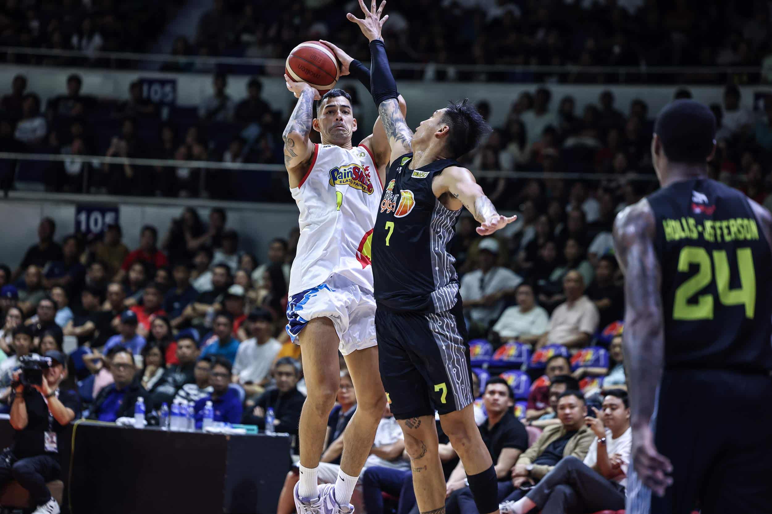 Rain or Shine import Caelan Tiongson in the PBA Commissioner's Cup semifinals.