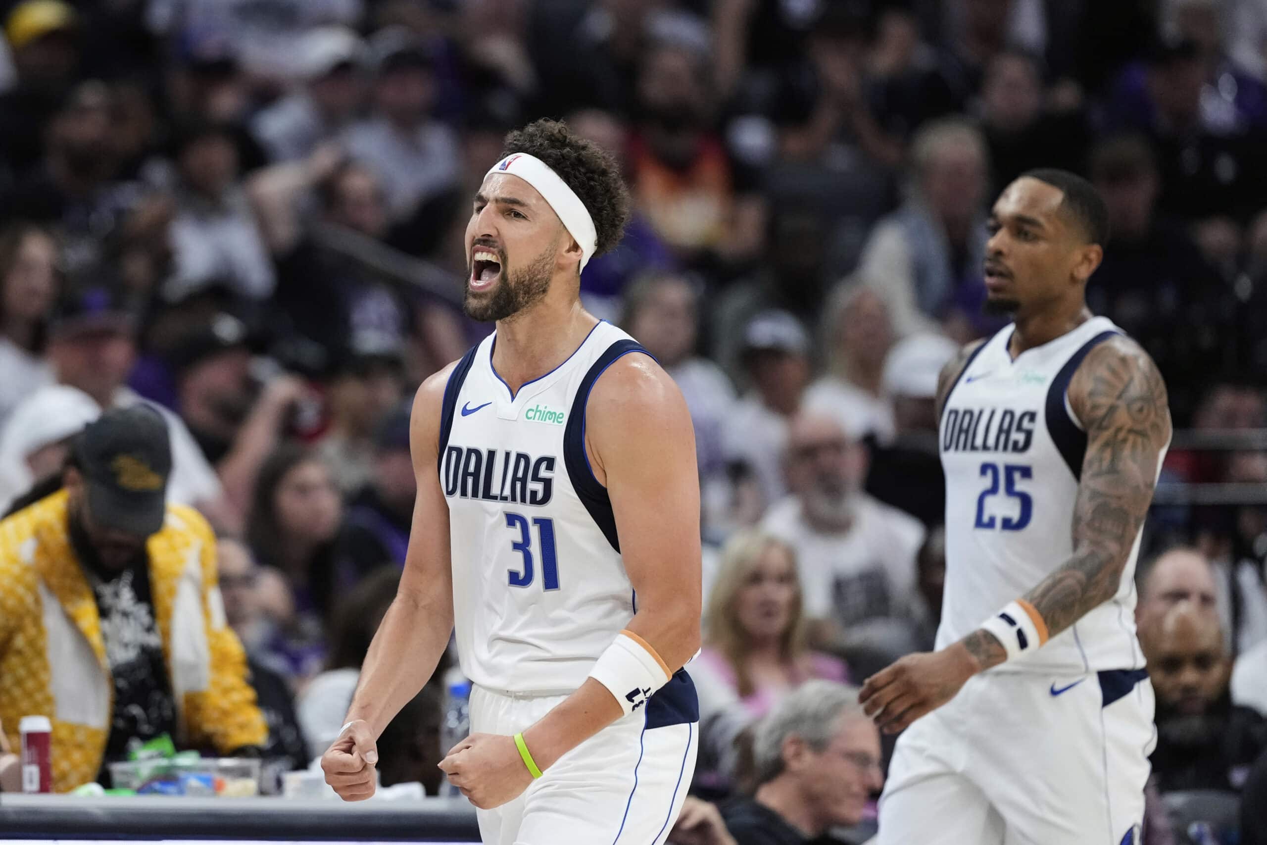 NBA play-in Dallas Mavericks guard Klay Thompson vs Sacramento Kings