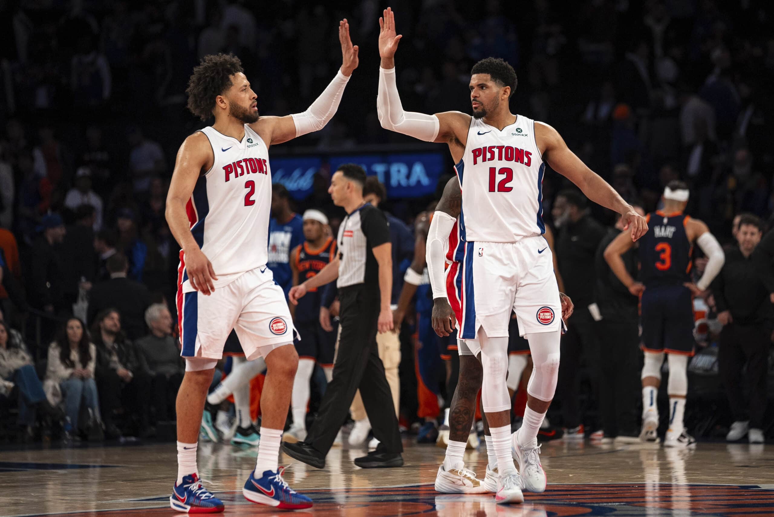 NBA playoffs Detroit Pistons vs New York Knicks Cade Cunningham Tobias Harris