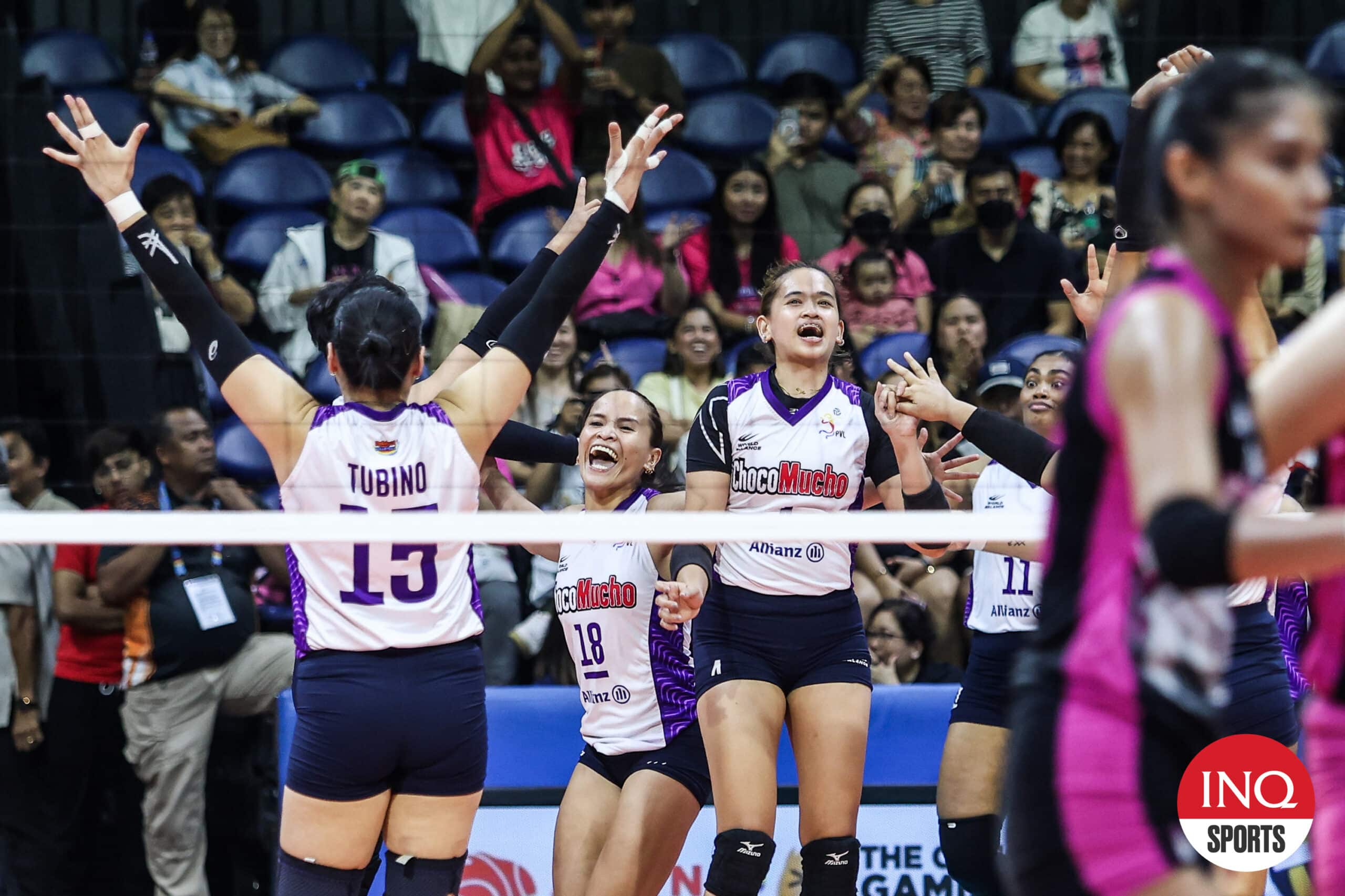 Choco Mucho Flying Titans in the PVL All-Filipino Conference semifinals.