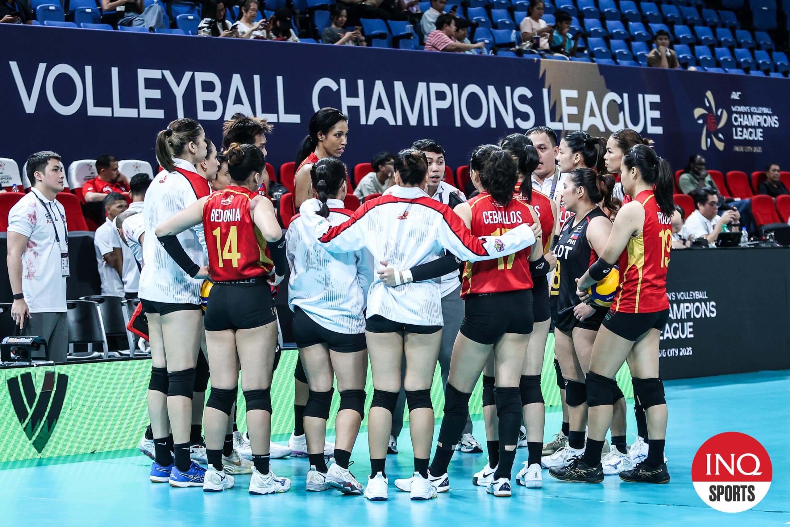 PLDT High Speed Hitters in action during the AVC Champions' League