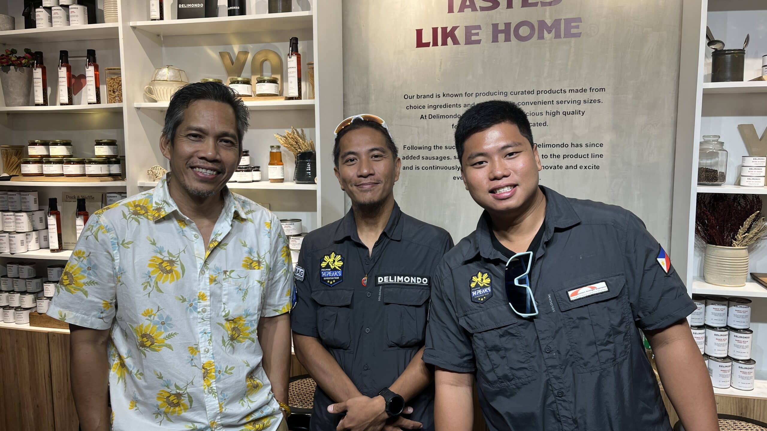 From left: Romi Garduce, Miguel Mapalad, and Jeno Panganiban during the Philippine 14 Peaks Expedition team's sendoff on Thursday. 