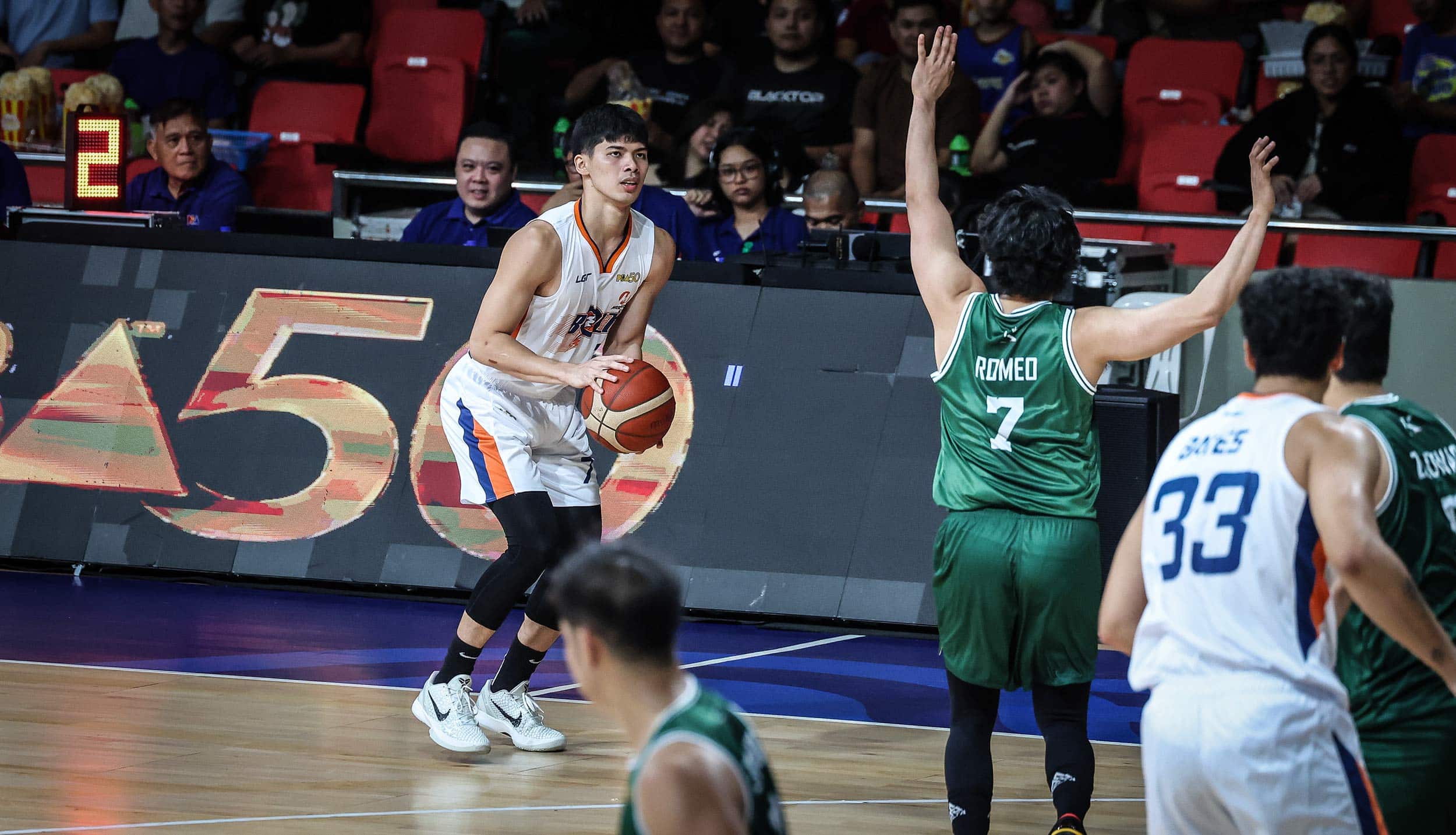 Meralco Bolts' CJ Cansino during a PBA Philippine Cup game against Terrafirma Dyip