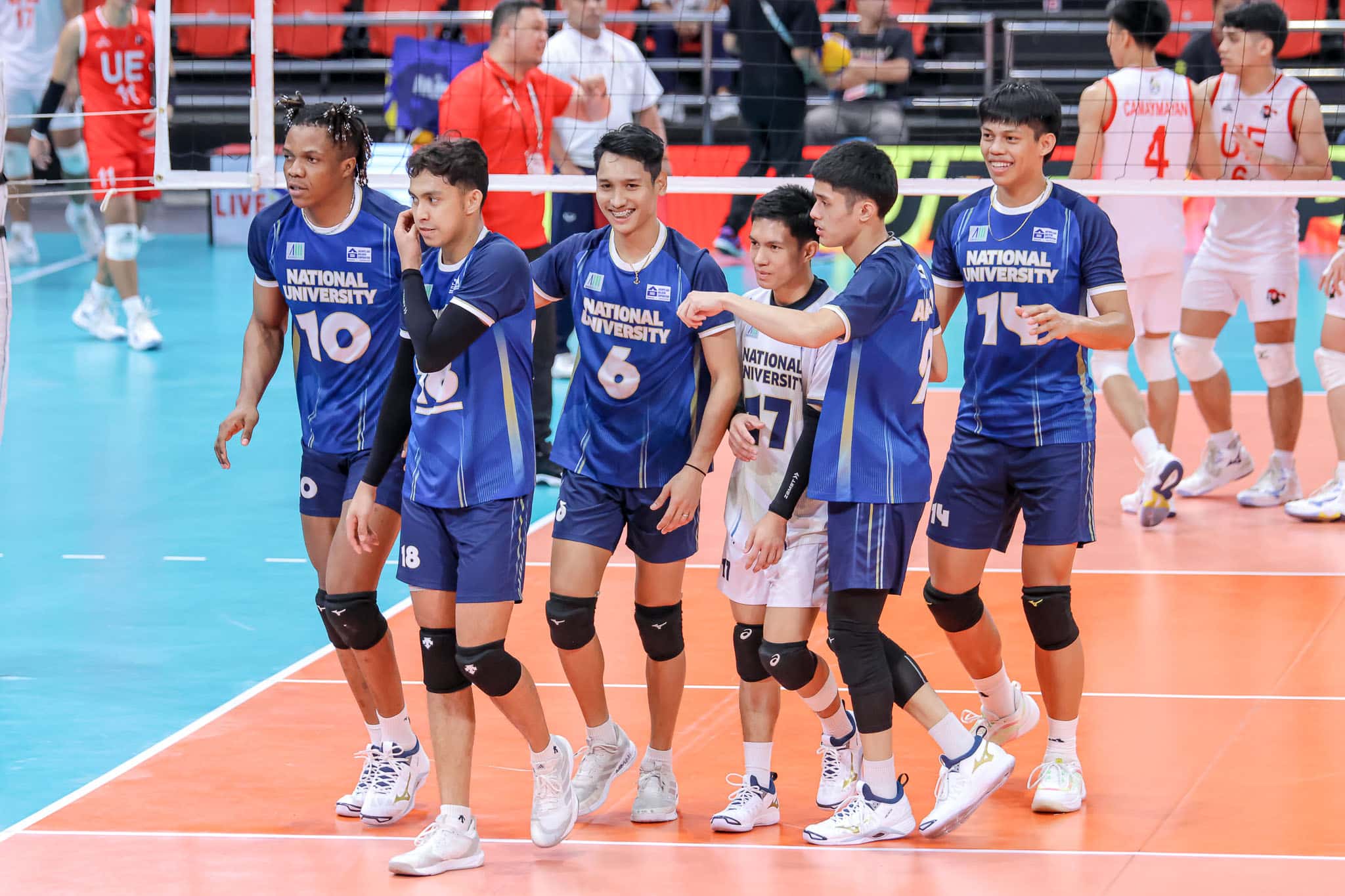 NU Bulldogs during a UAAP Season 87 men's volleyball game against UE Red Warriors