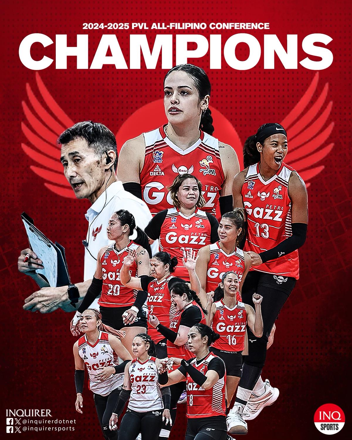 Petro Gazz Angels vs Creamline Cool Smashers PVL All-Filipino Conference Finals championship