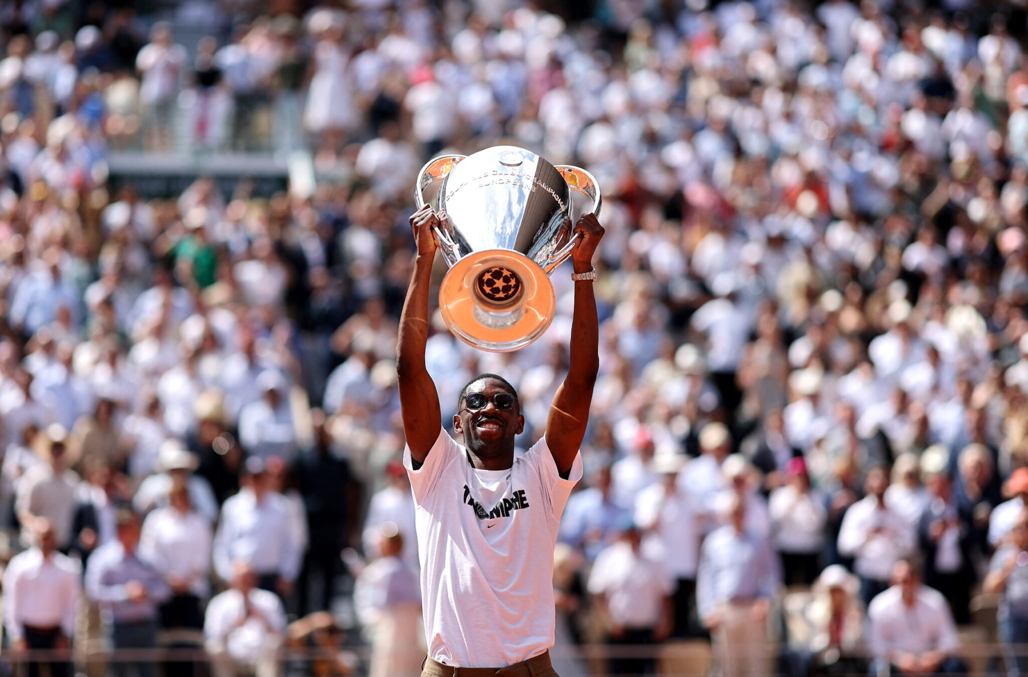 French Open Champs League trophy, Dembele get warm