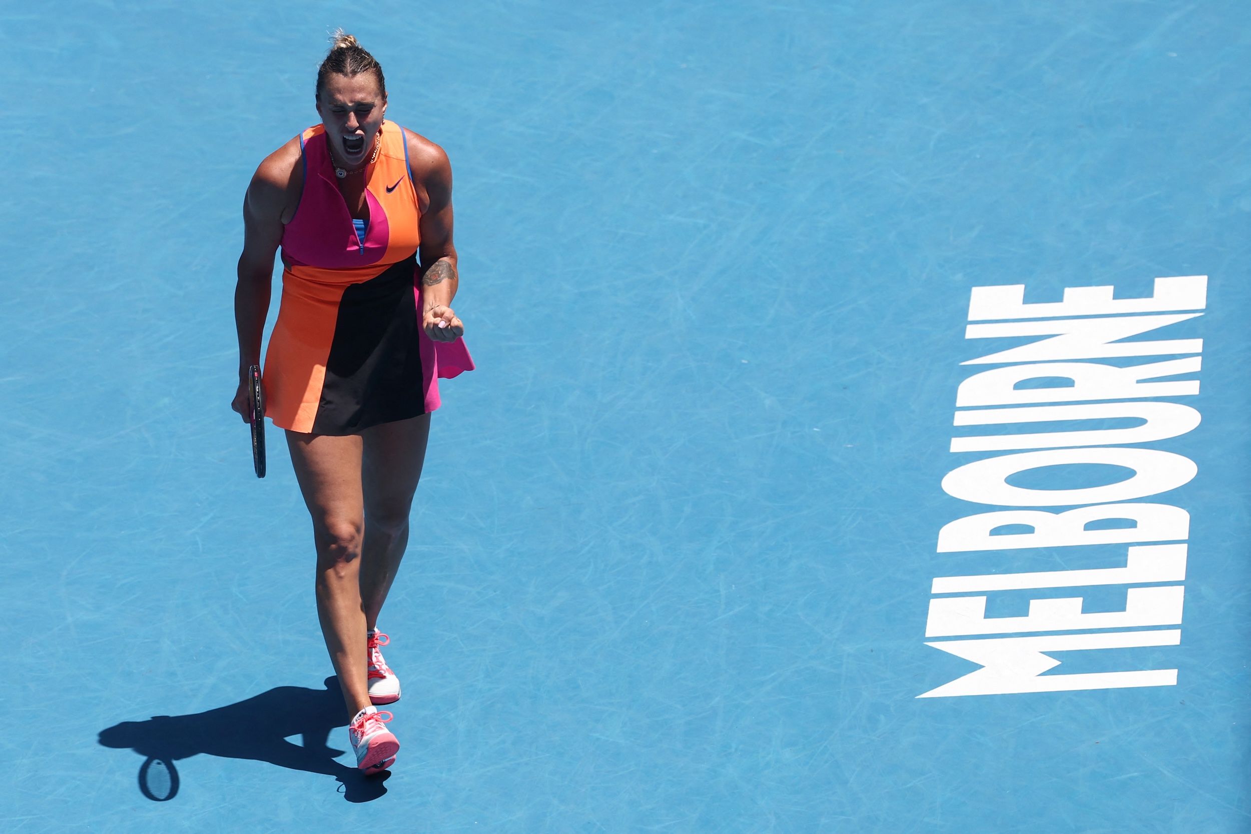 Sabalenka surges past teen Mboko into Australian Open quarterfinal