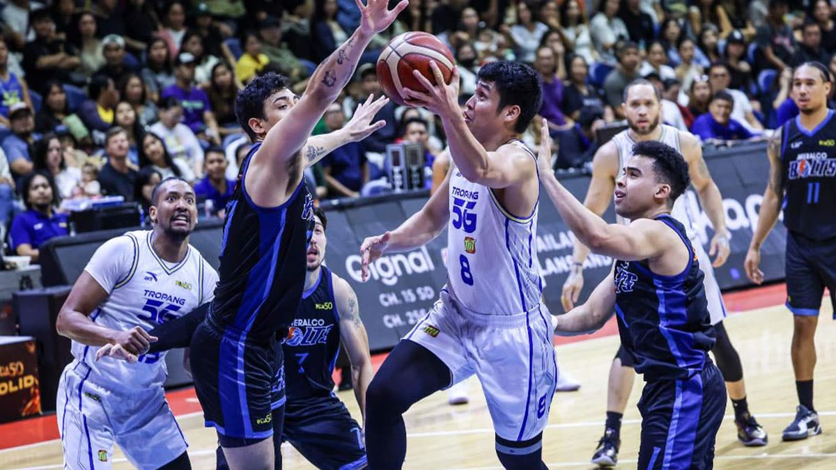 Tropang 5G take everything sister team Bolts could dish out, rallying from 21 points down to prevail narrowly in Game 1