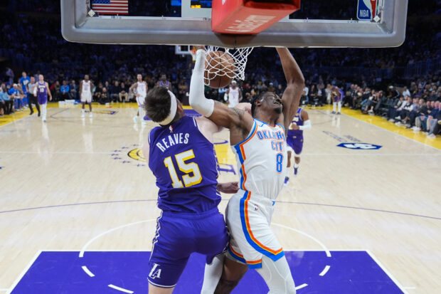 NBA: Jalen Williams returns, boosts Thunder past Lakers