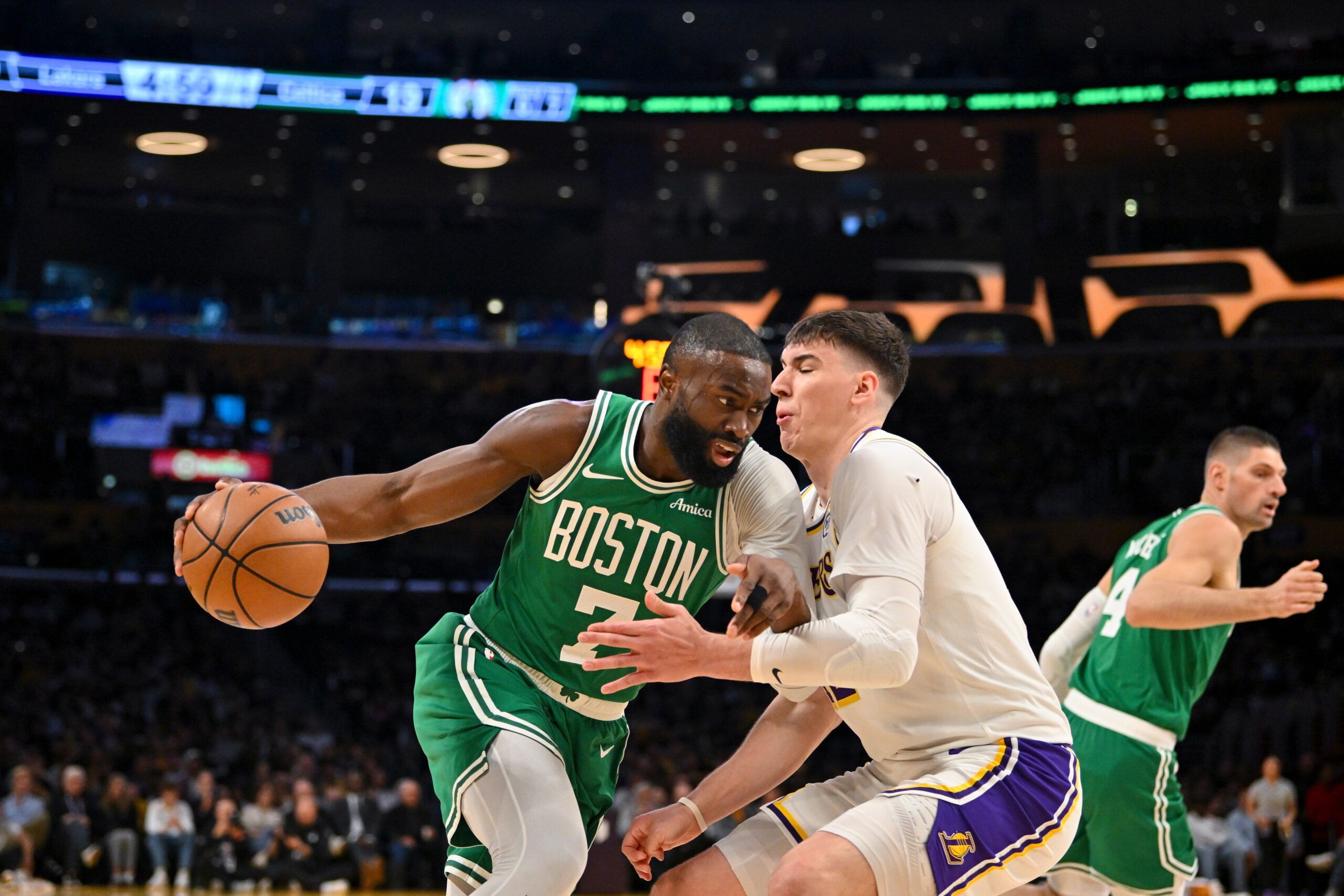 NBA: Jaylen Brown leads Celtics past Lakers for season sweep