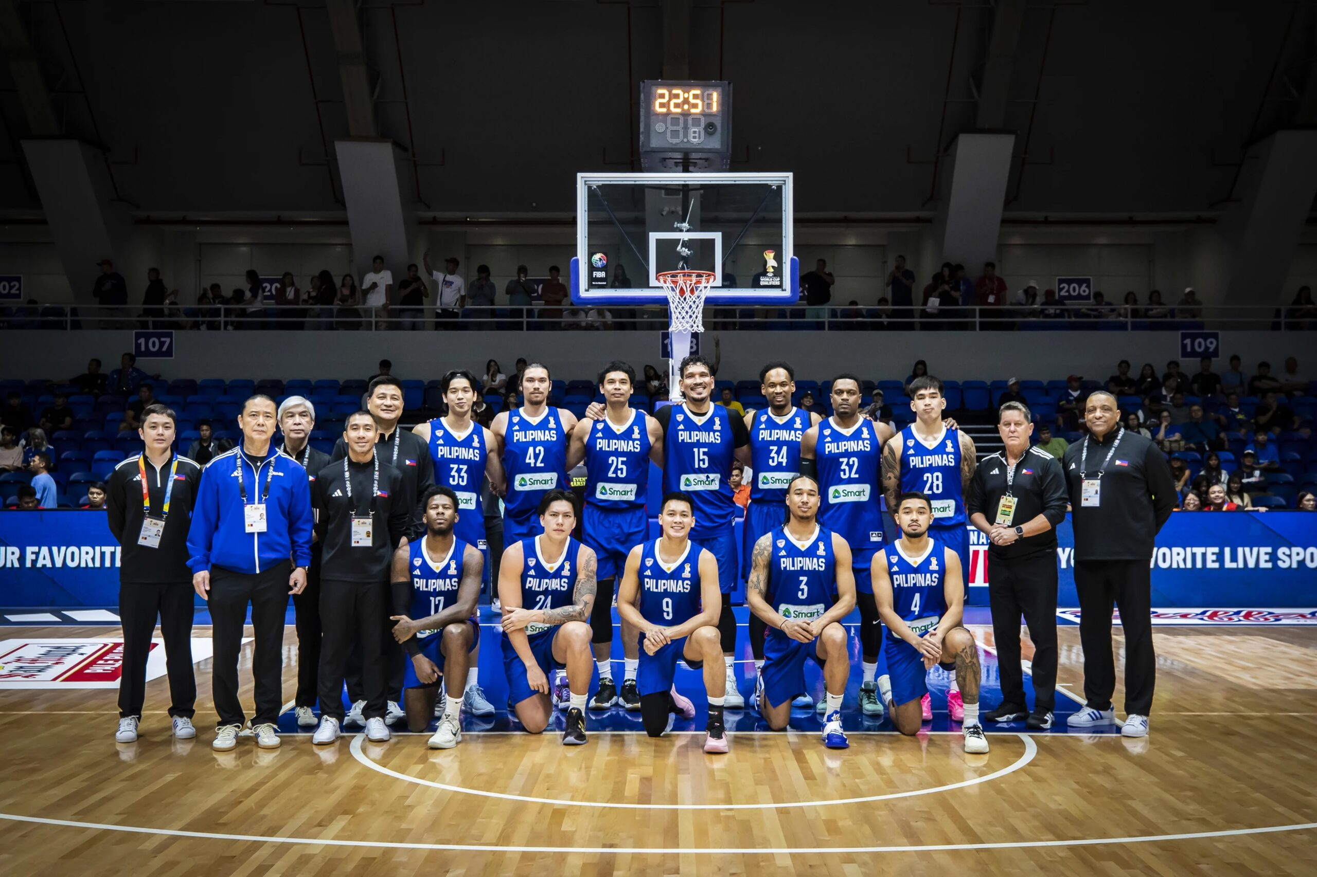 SCHEDULE: Gilas Pilipinas at Fiba World Cup Asian Qualifiers Window 2