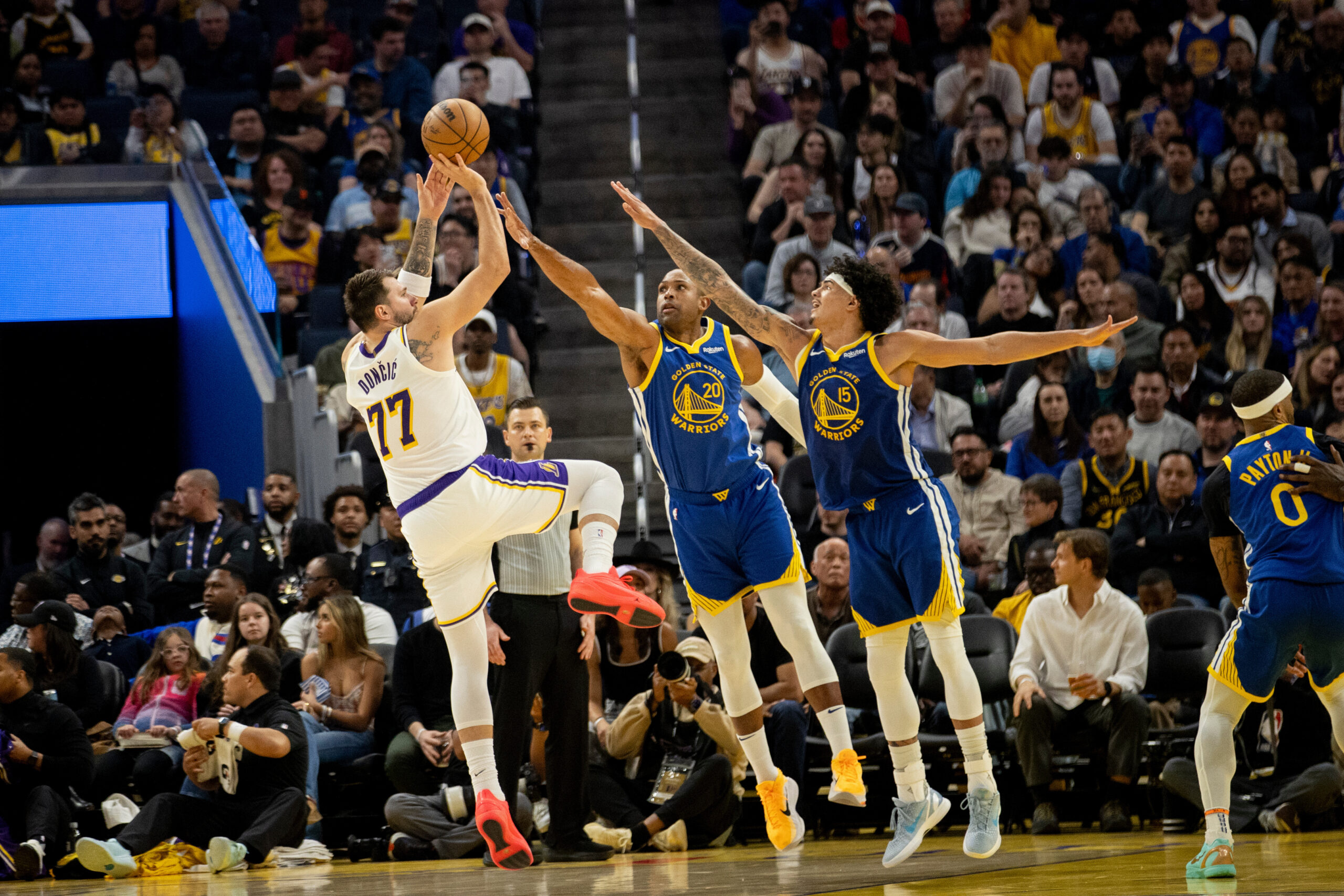 NBA: Luka Doncic leads Lakers’ rout of Warriors on his birthday
