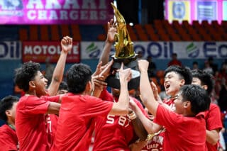 The Junior Warriors (photo above) celebrate with the UAAP trophy moments after tearing the Tiger Cubs to shreds in Game 3 of the finals.